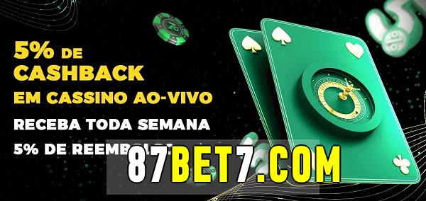 Promoções do cassino ao Vivo 87bet 